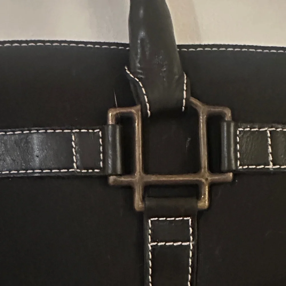 Elegant Black Tote Bag - Preloved